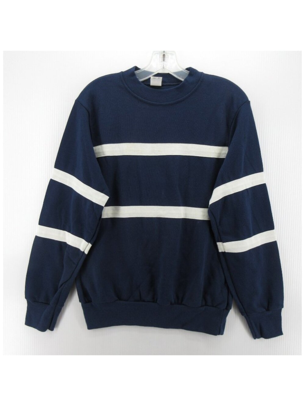 VINTAGE Champion Sweatshirt Medium Pullover Striped 90s Crewneck USA *